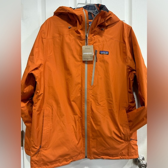 Patagonia Men's Large Insulated Powder Town Jacket Red Orange NWT Ski Snowboard - Picture 1 of 12